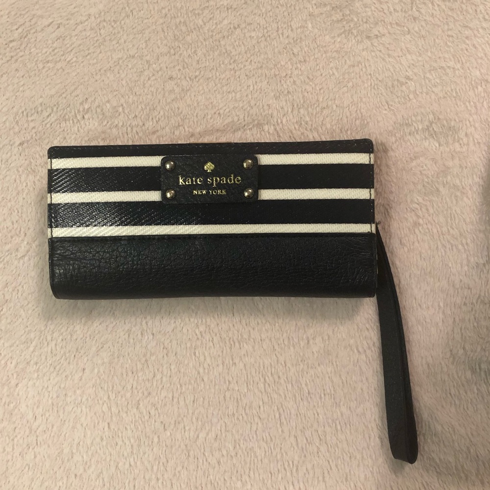 Kate Spade Navy and White nautical wallet / clutch
